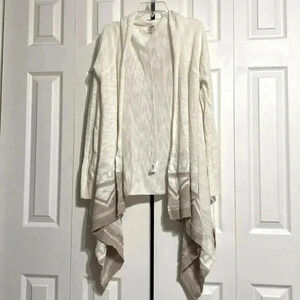 Mossimo cotton cream & tan cardigan sweater